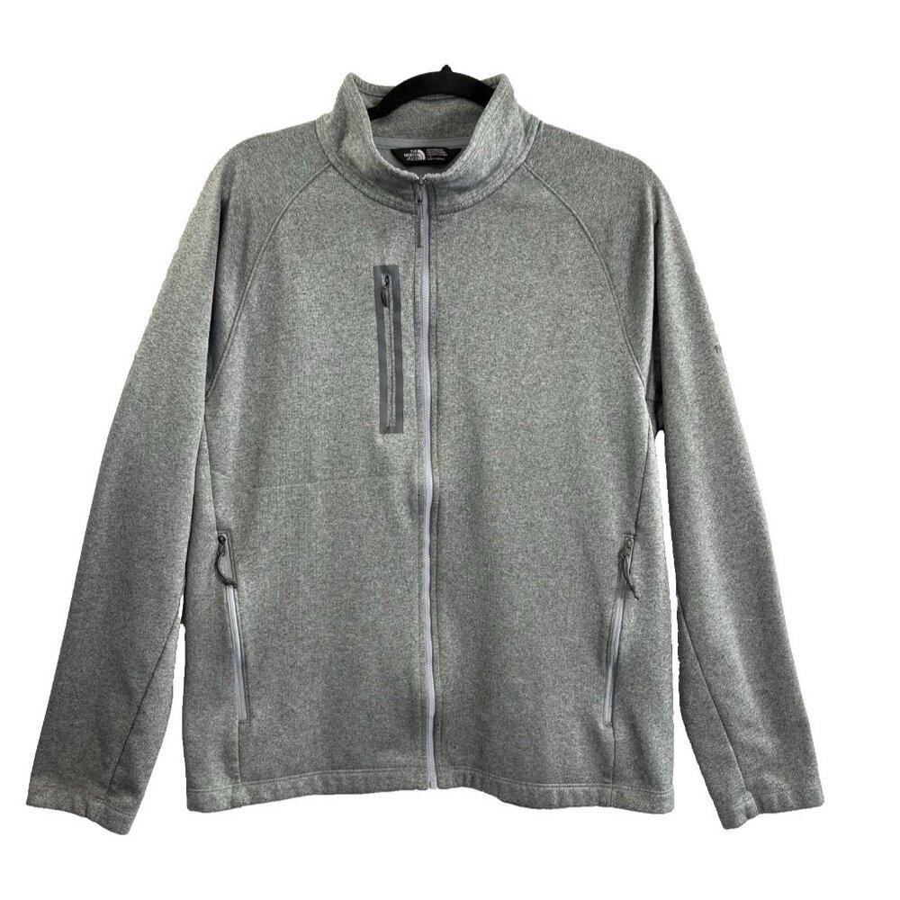 THE NORTH FACE Men Full Zip Lightweight Jacket Sz L Gray Outdoors Hiking 67-4